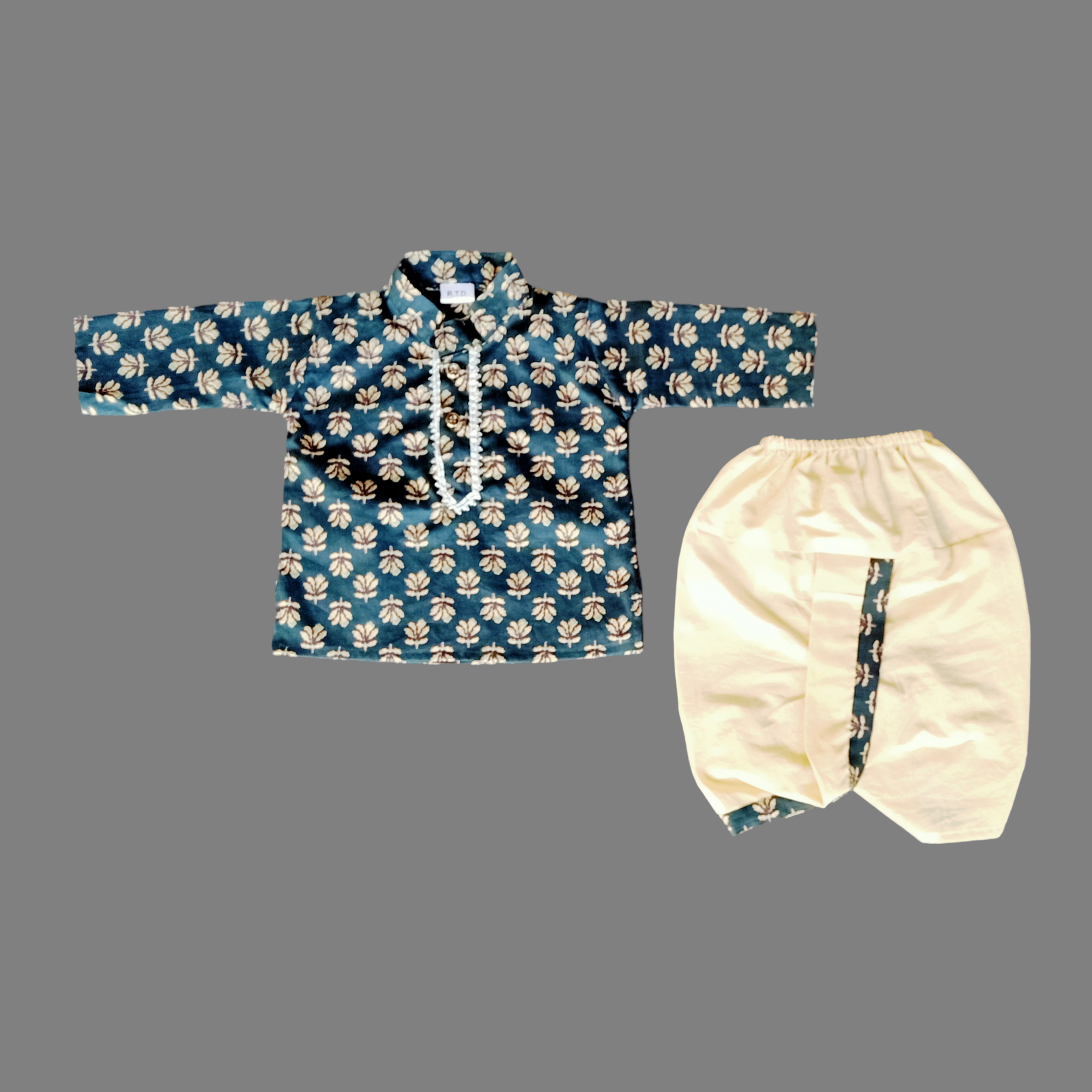 Soft breathable cotton baby festive dhoti kurta outfit