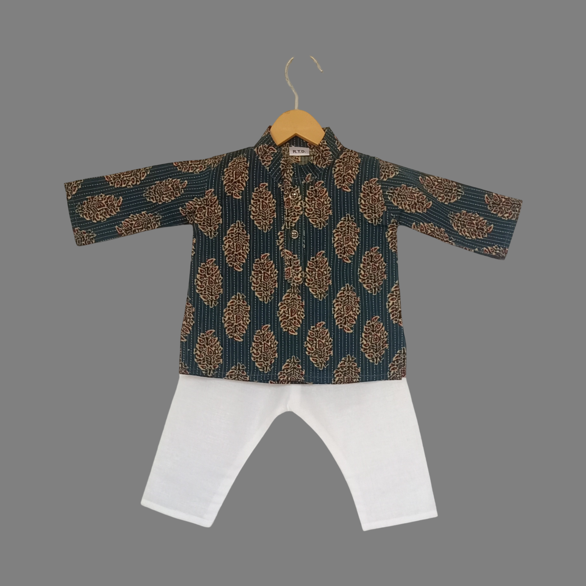 Cotton kurta pajama baby wedding outfit