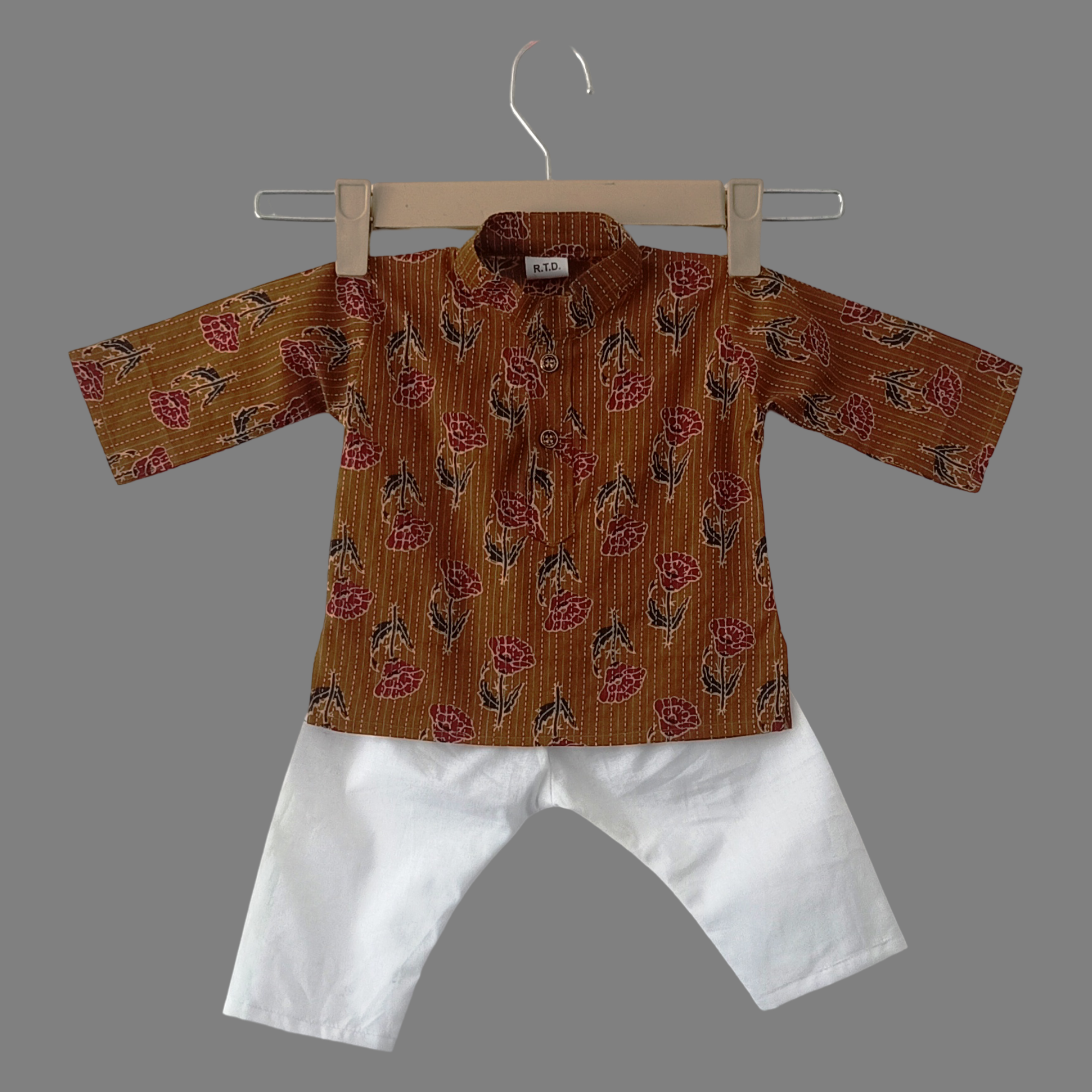 Cotton kurta pajama baby wedding outfit