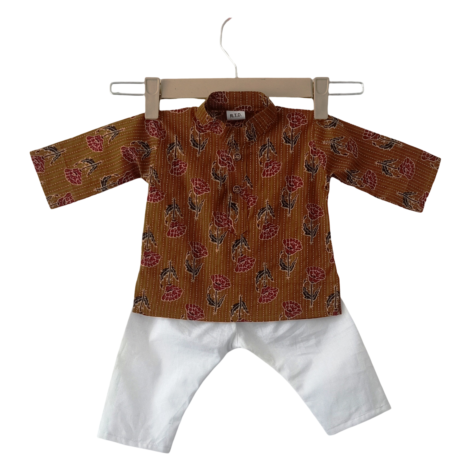 Mustard yellow kurta pajama baby boy