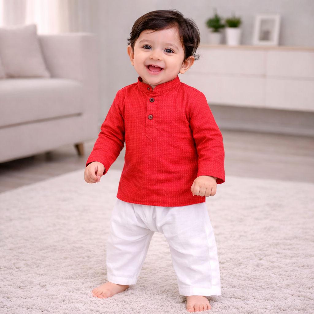 Red kurta pajama