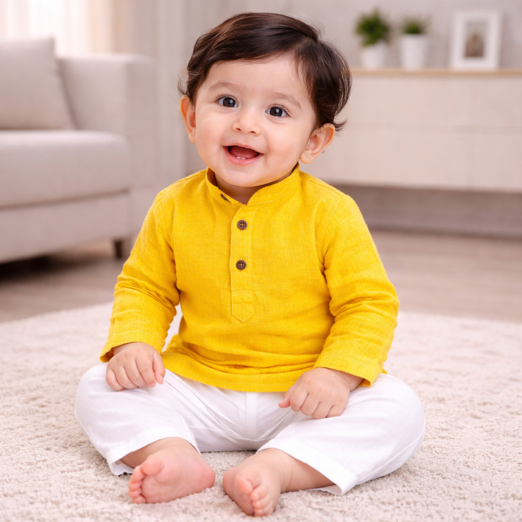 Yellow kurta pajama
