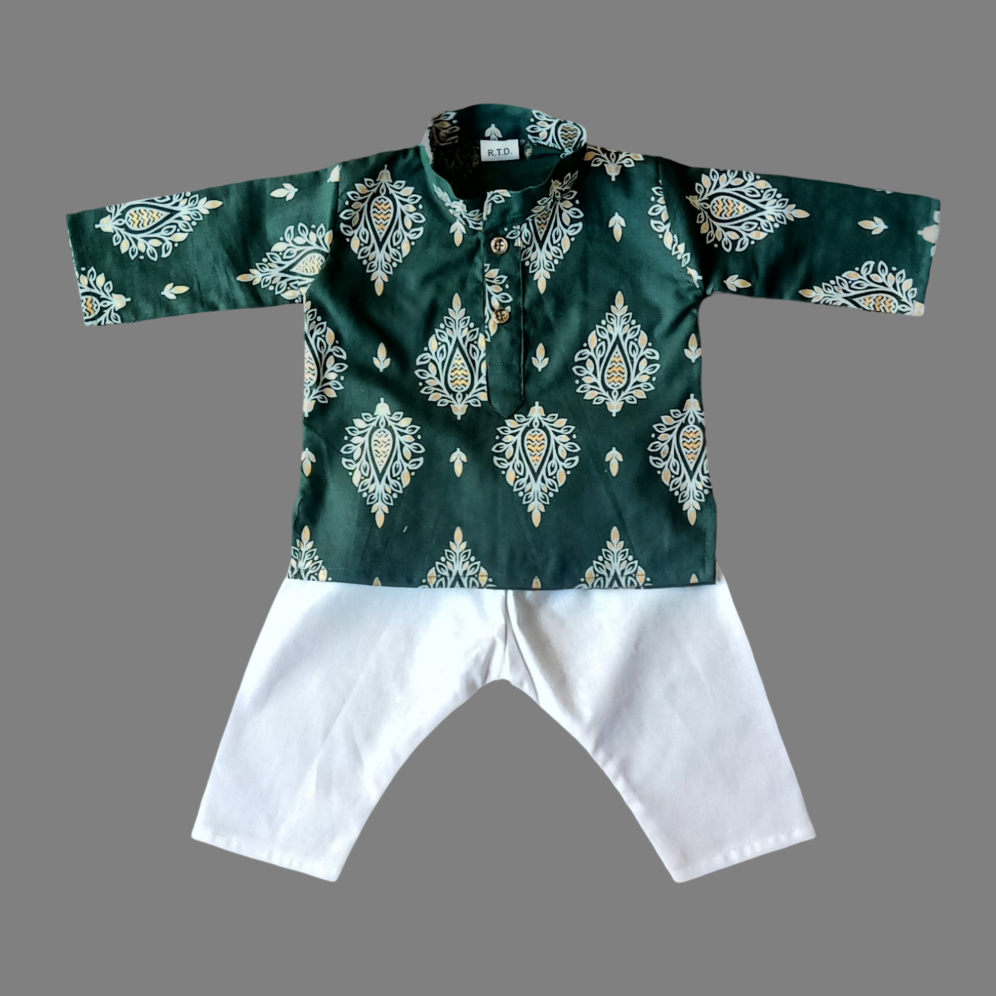 Green kurta pajama baby boy festive wear