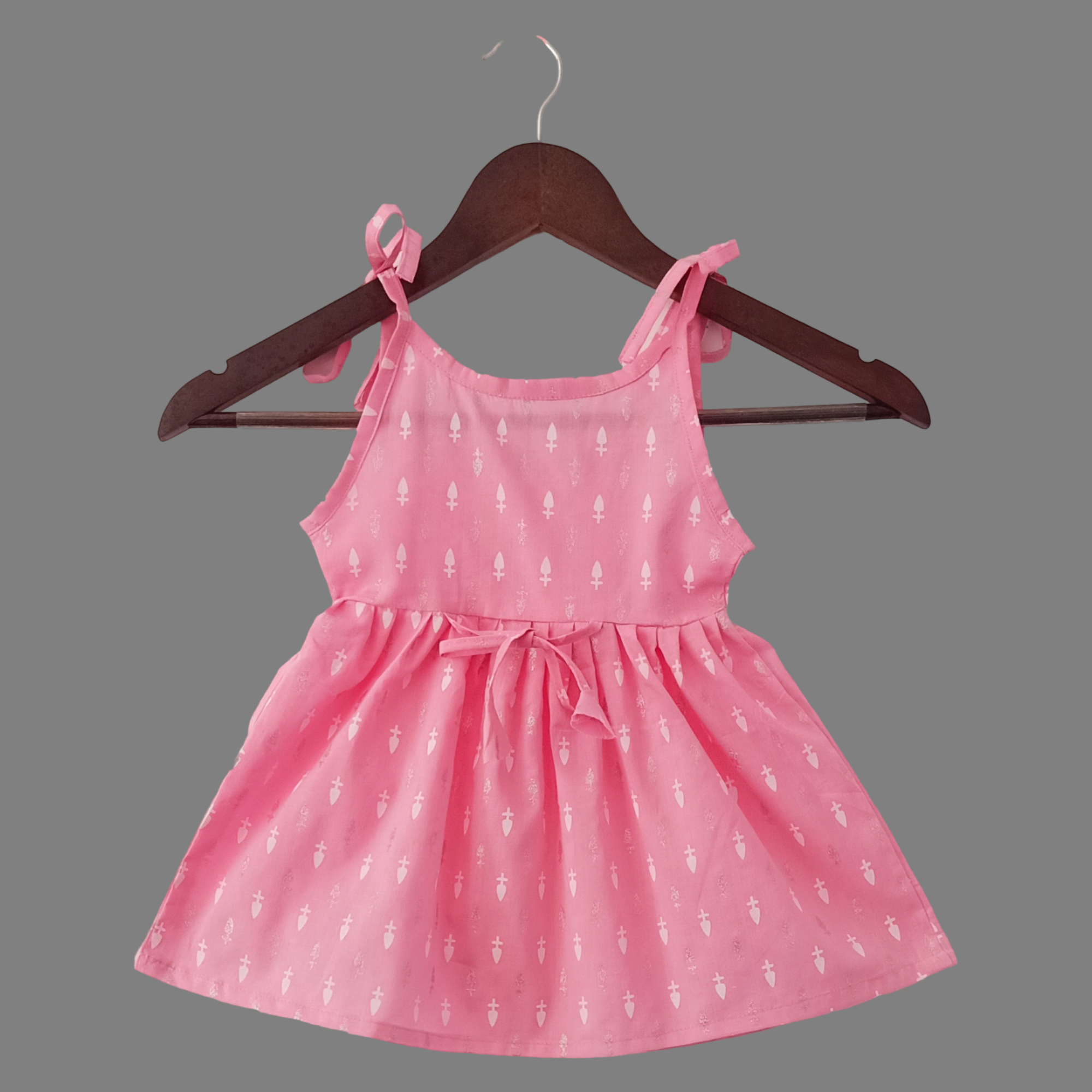 Indian Ethnic Cotton Dress – Baby Girl Pink Wedding Outfit – Rajasthani Traditional Dresses