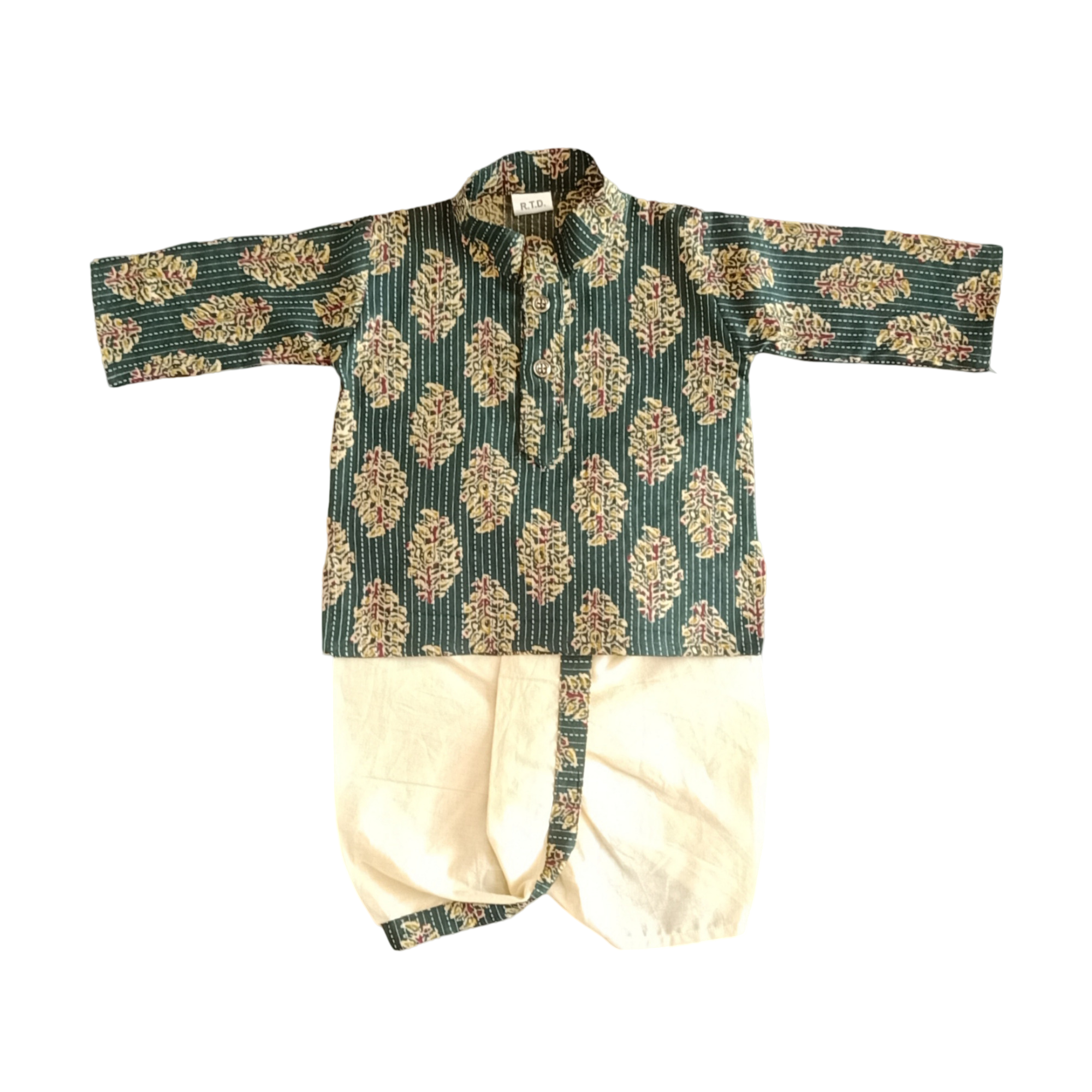 Organic cotton kurta dhoti newborn outfit