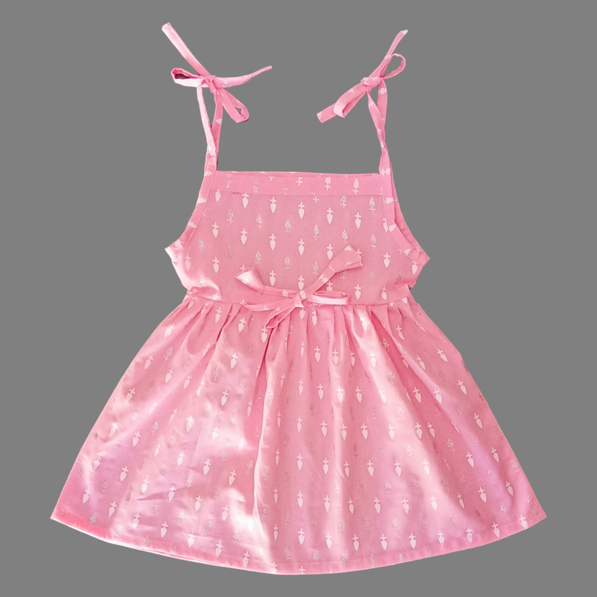 cotton glossy baby girl party dress