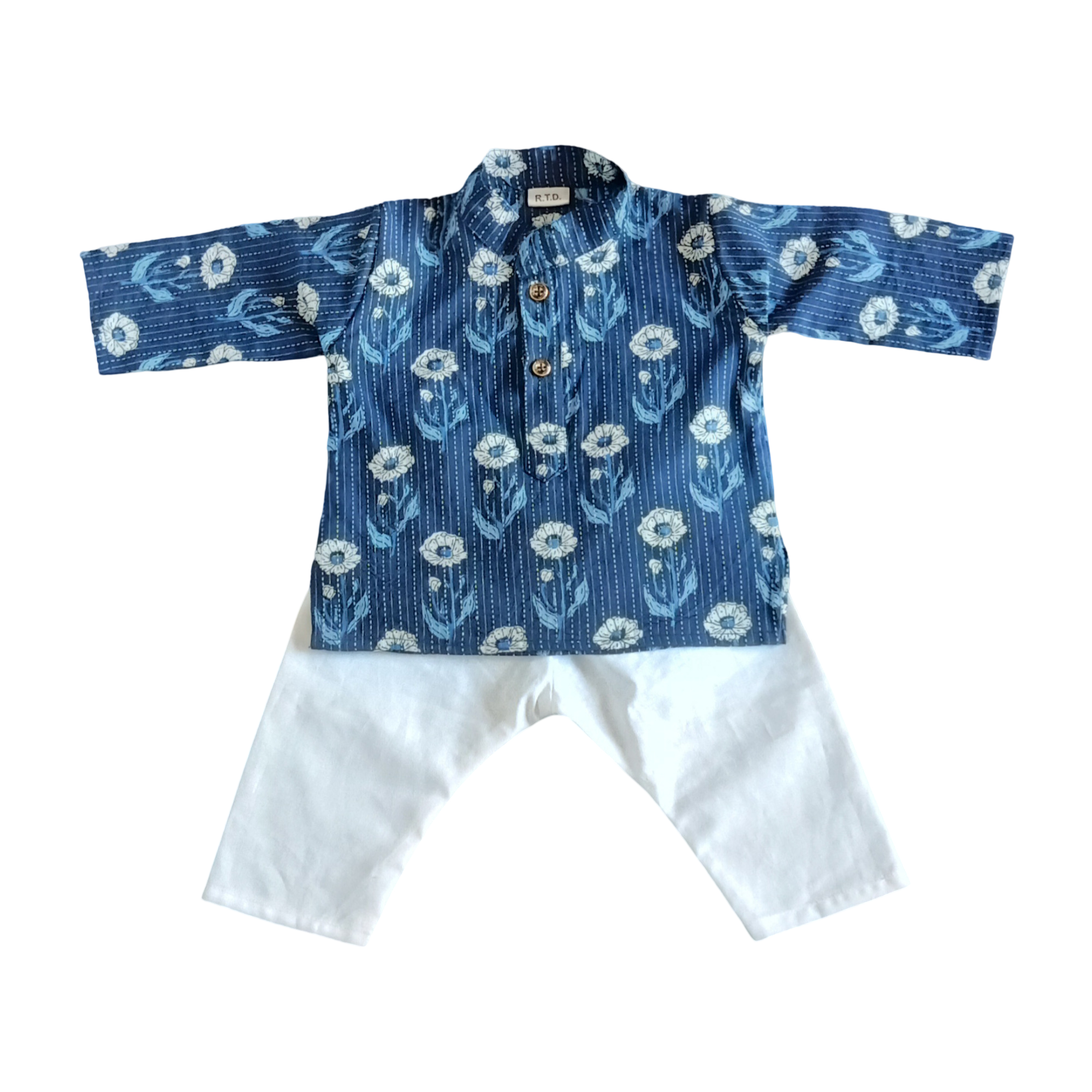 Blue kurta pajama newborn baby