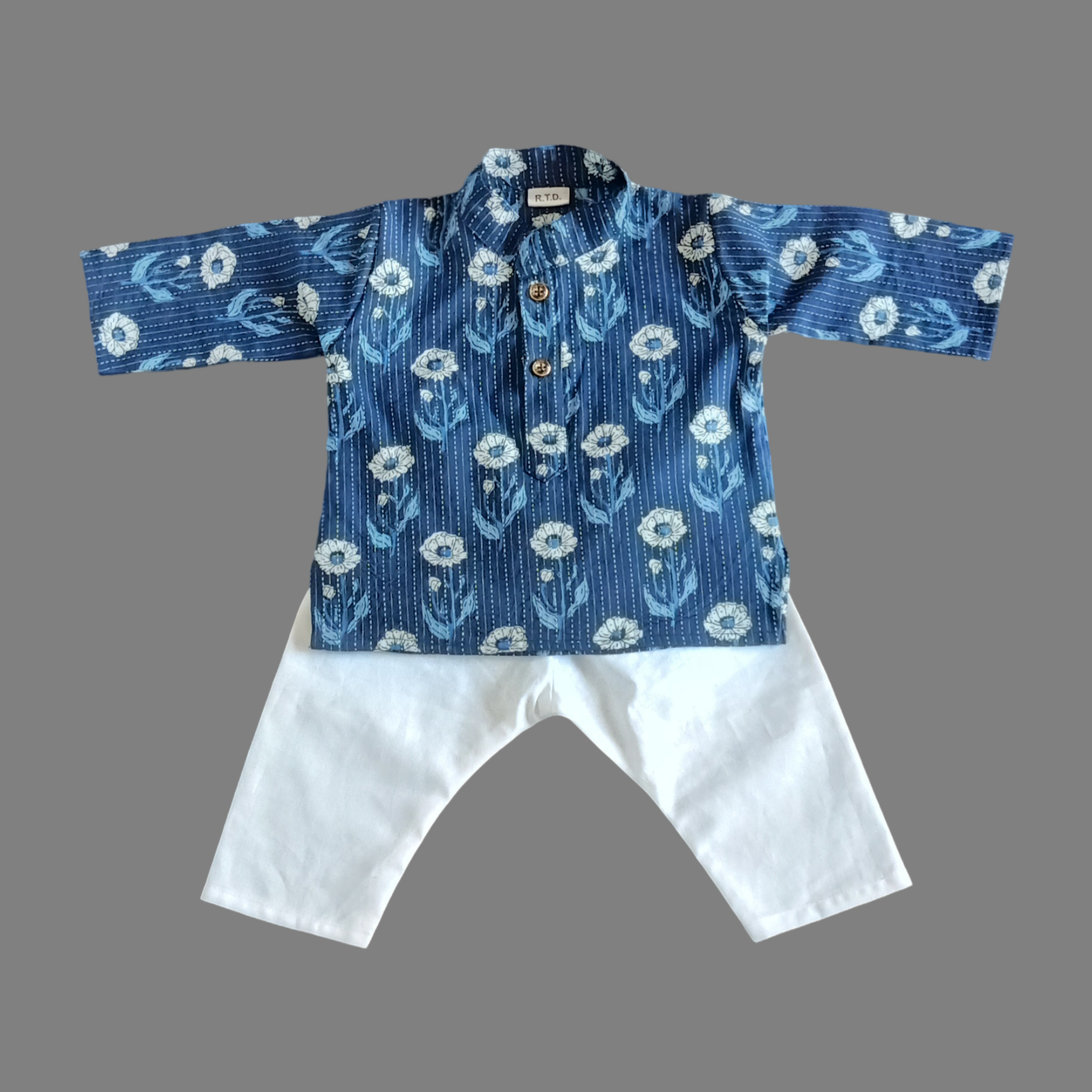 Kantha embroidered kurta pajama newborn