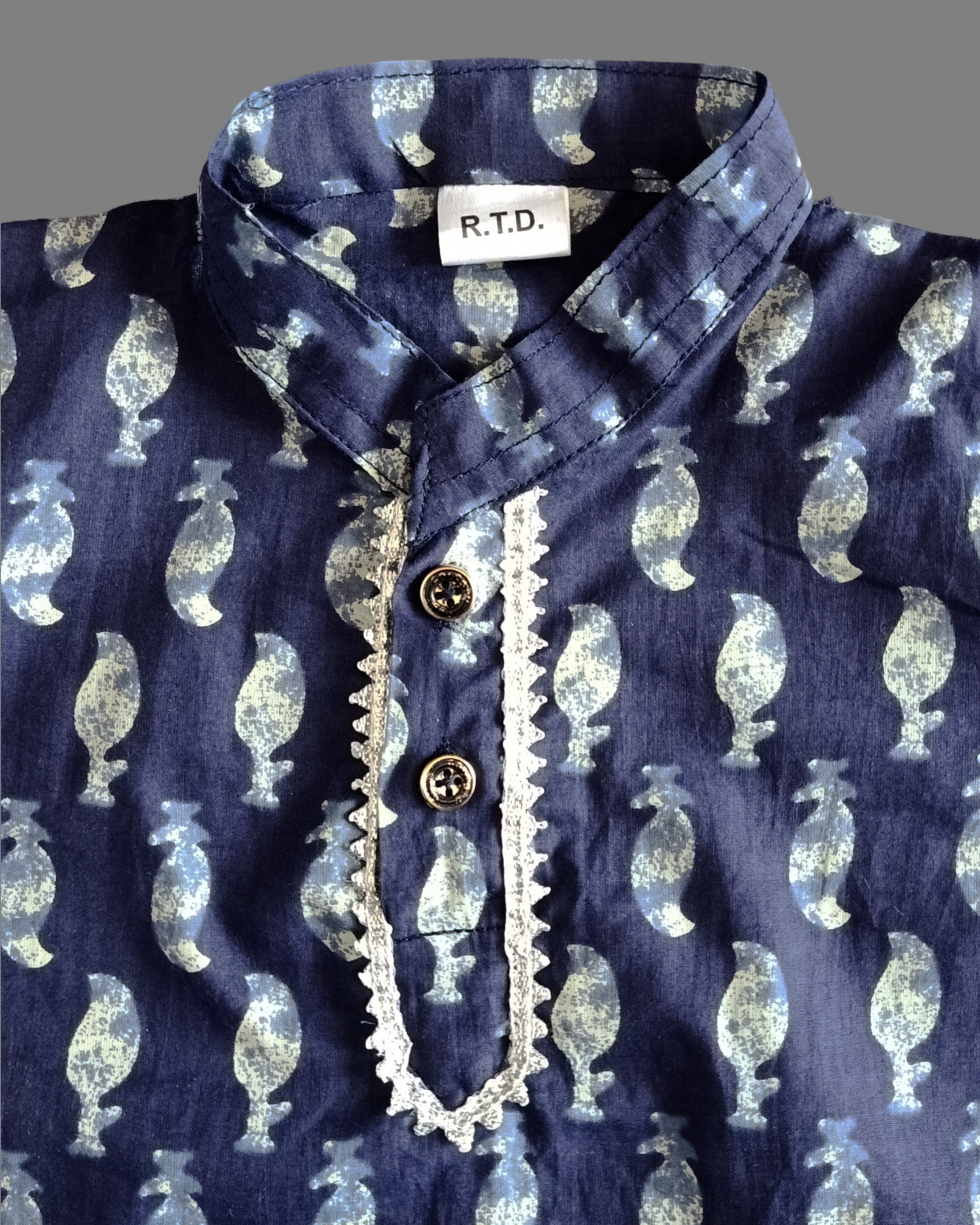 Indian Handmade Kurta Pajama Organic Baby Boy Festive Embroidered Outfit – Newborn Gift