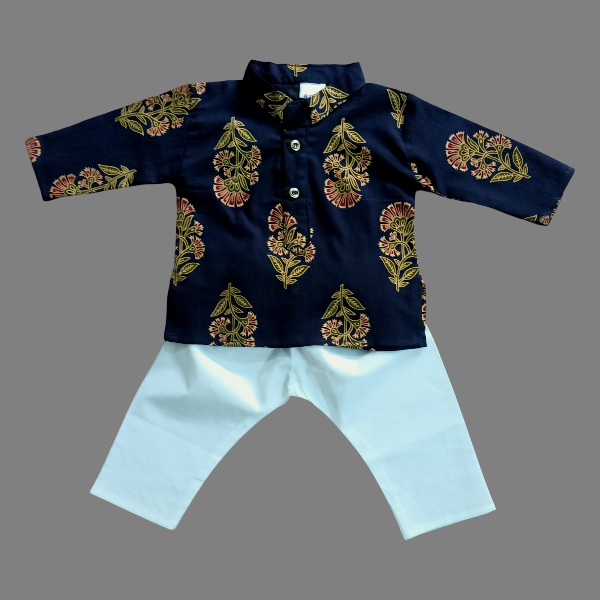 blue toddler boy festive kurta pajama