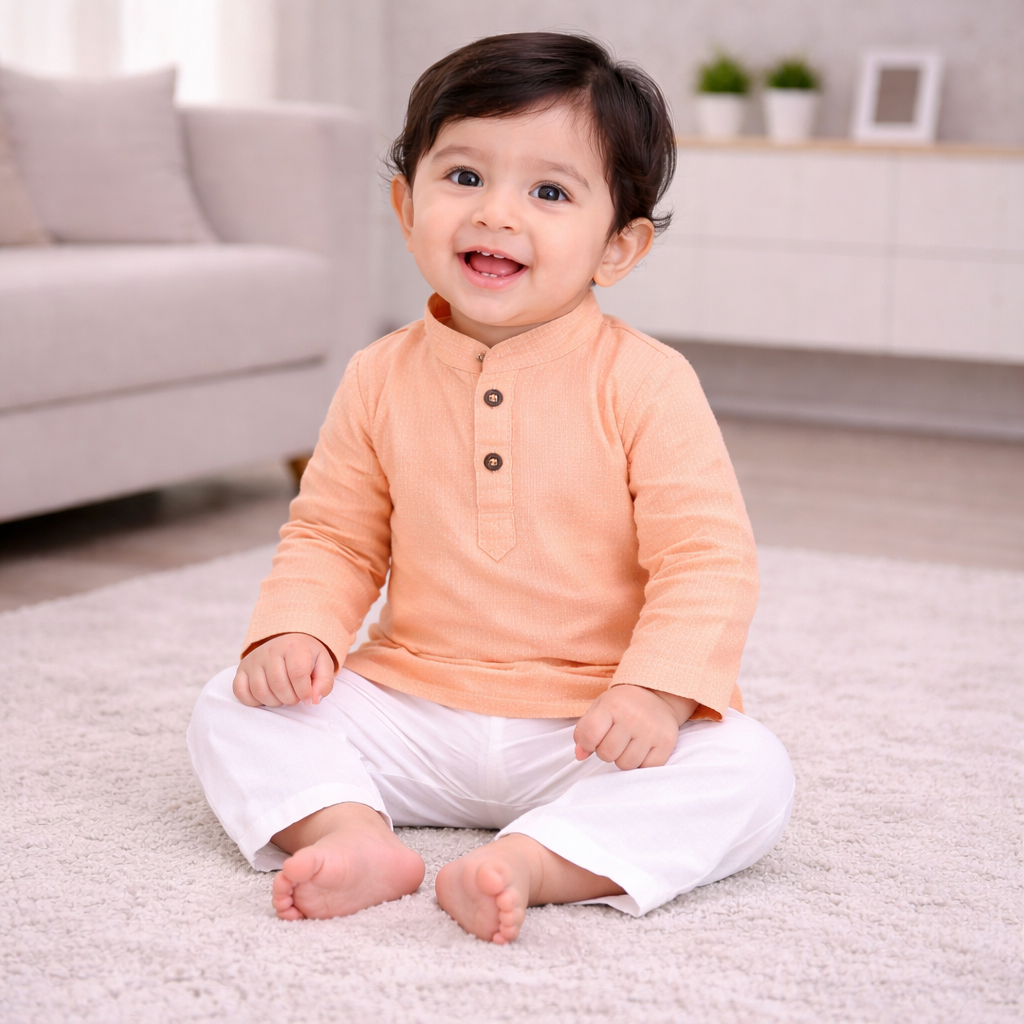 Peach kurta pajama