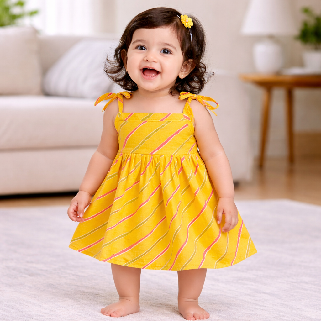 yellow baby girl traditional outfit