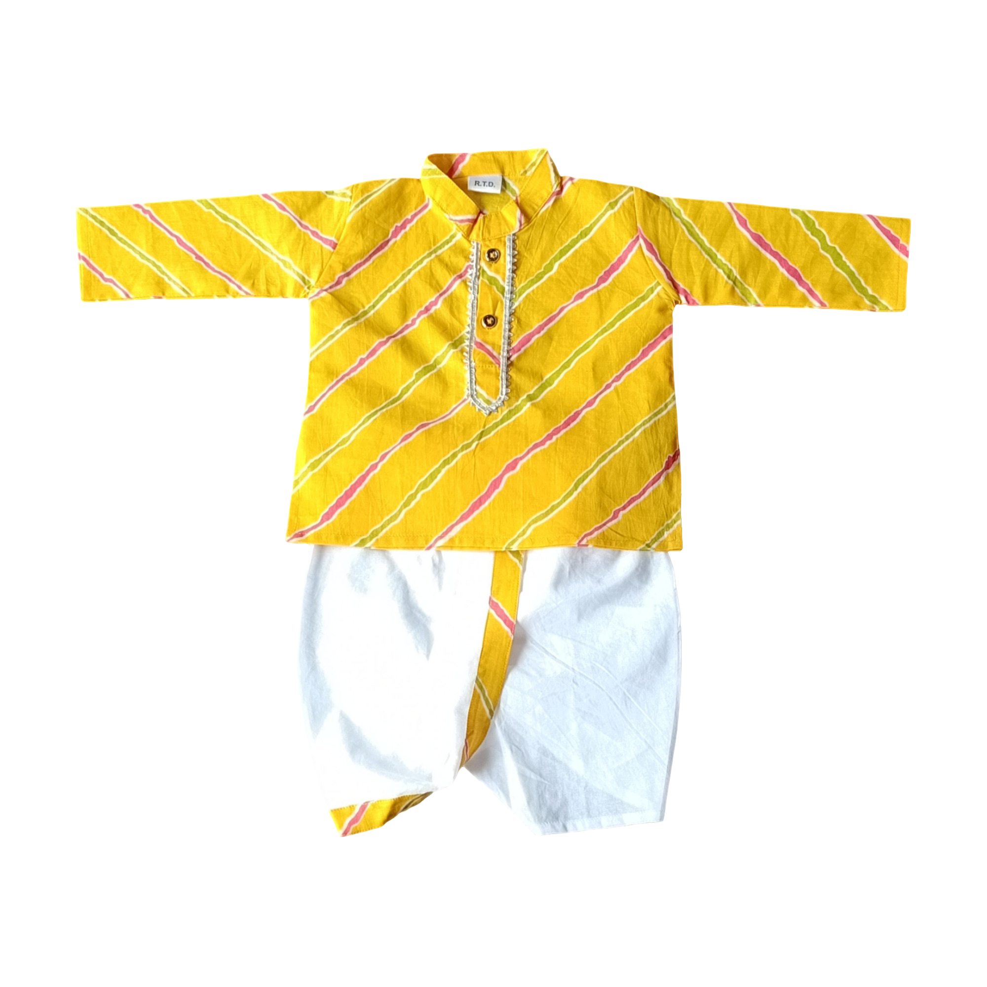 Yellow wedding dhoti kurta baby boy