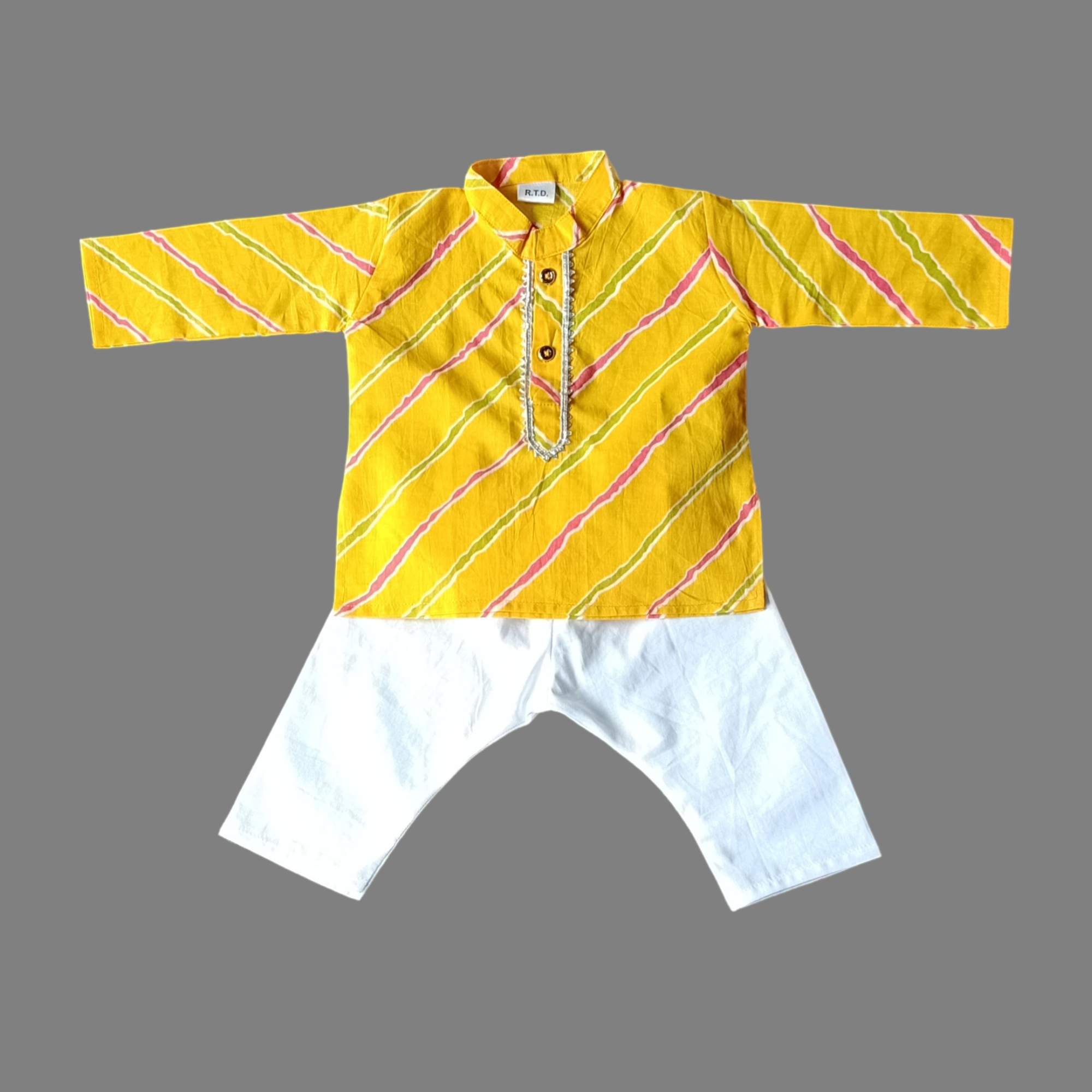 Baby boy Haldi cotton kurta pajama outfit