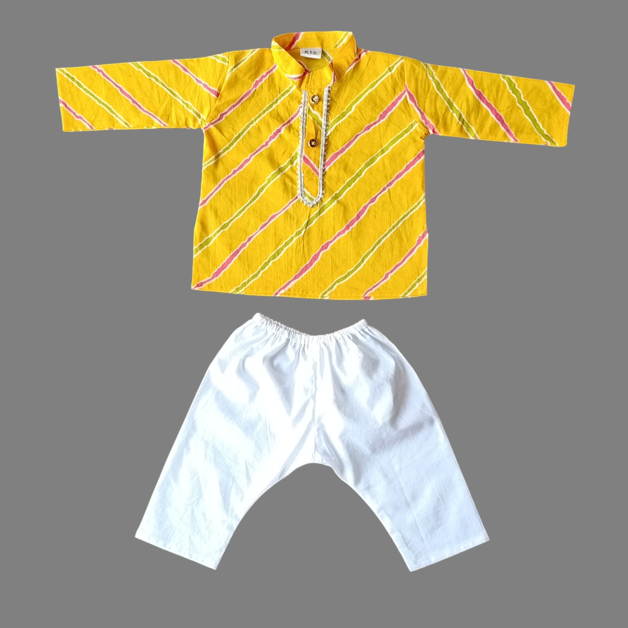 Yellow wedding kurta pajama baby boy