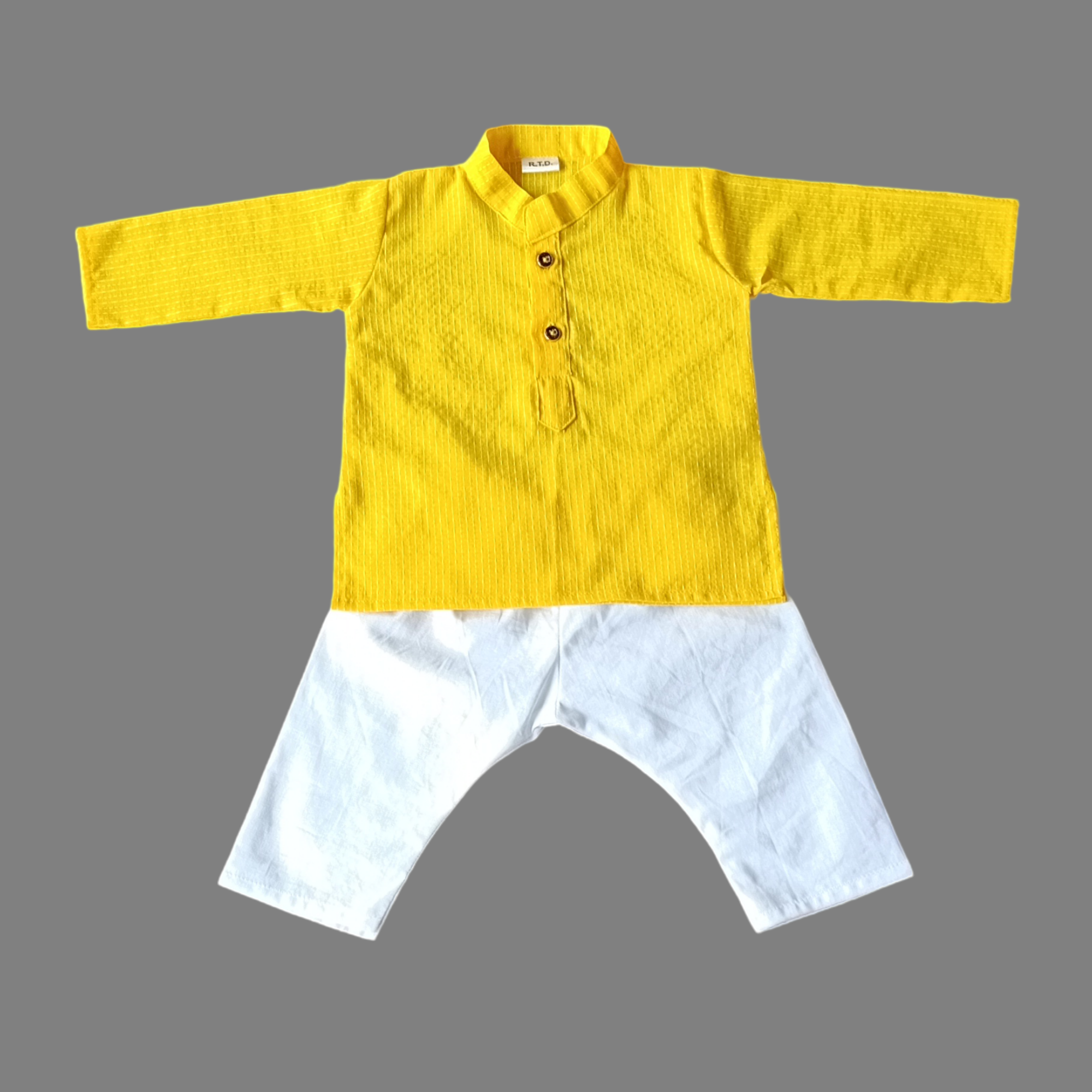 Kantha embroidered kurta pajama toddler boy